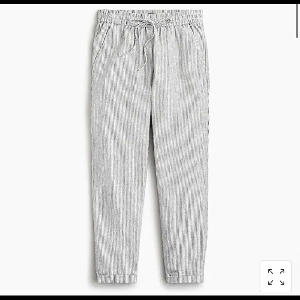 J.Crew linen-cotton drawstring pants